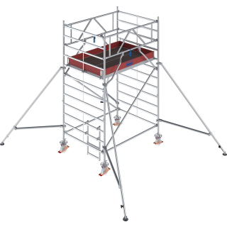 Aluminiowe rusztowanie jezdne Krause STABILO 5000 (2,00 × 1,50 m) – wysokość robocza 4,3–12,3 m